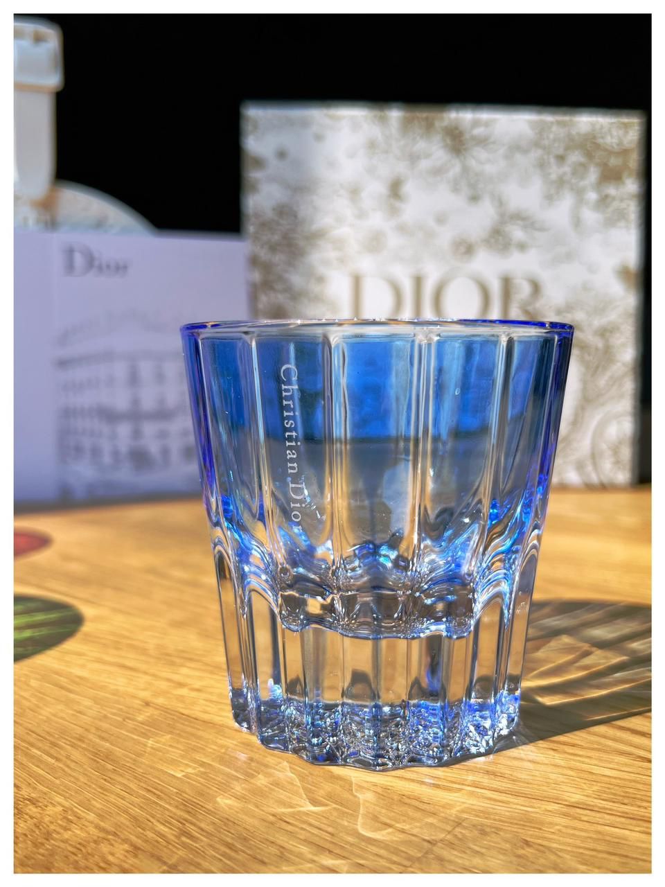 Dior colored glass set of 2 pieces